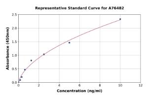 Representative standard curve for Human ENPP1 ml PC1 ELISA kit (A76482)