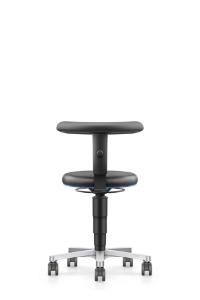 Artificial leather Lab stool with flex support