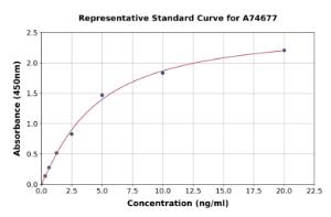 Representative standard curve for Human BPR ELISA kit (A74677)