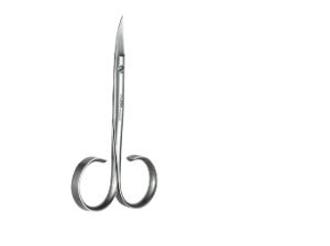 Microscissor curved sharp pointed