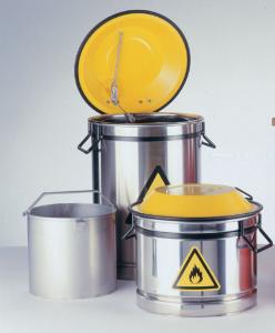 Cleaning containers, stainless steel