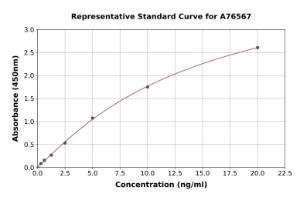 Representative standard curve for Mouse FOXP3 ELISA kit (A76567)