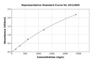 Representative standard curve for Human PBR ELISA kit (A312405)