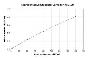 Representative standard curve for Rat PKM ELISA kit (A80129)