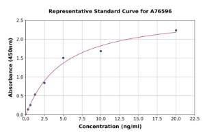 Representative standard curve for Human GARS ELISA kit (A76596)