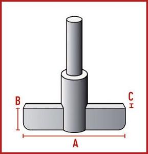 Overhead stirrer shafts, with blade, BOLA