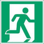 Emergency escape and fire equipment signs, fire exit right