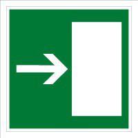 Emergency escape and fire equipment signs, escape left and right