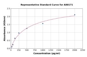 Representative standard curve for Rat Synapsin I ELISA kit (A80171)