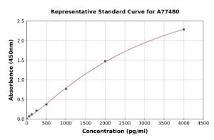 Representative standard curve for Horse uPA ELISA kit (A77480)