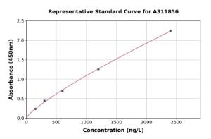 Representative standard curve for Human BFL-1 / GRS ELISA kit (A311856)