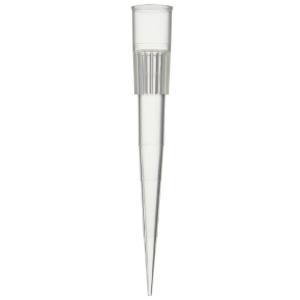 Non-filtered low retention pipette tips in racks with lift-off lid