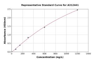 Representative standard curve for Human SEL1L ELISA kit (A312441)