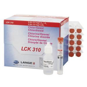 Test kits, photométrique, Chlore/Ozone/Dioxyde de chlore, cuvettes test LCK