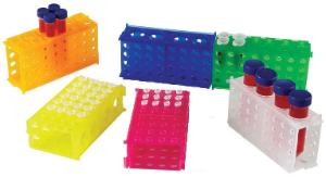 4-Way microtube rack, assorted colours