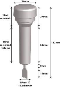 Disposable spin columns for protein purification