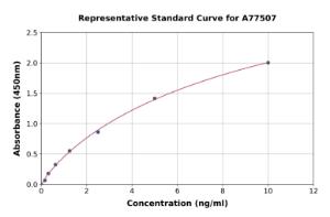 Representative standard curve for Human Wnt5a ELISA kit (A77507)