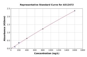 Representative standard curve for Human PHAP1 ELISA kit (A312472)