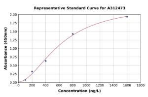 Representative standard curve for Human CNTN5 ELISA kit (A312473)