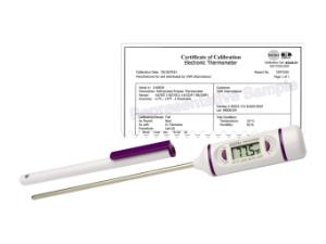 Stem thermometer, field calibratable, maximum temperature indicator, data hold