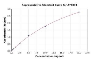 Representative standard curve for Human LAMP2 ELISA kit (A76874)