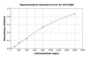 Representative standard curve for Human Phospholipase D1 ELISA kit (A312486)