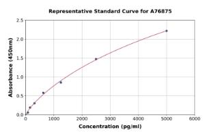 Representative standard curve for Human LARP7 ELISA kit (A76875)