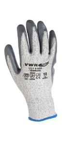 Cut protection gloves, PU coating, gray/black