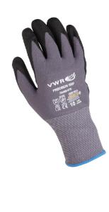 Cut protection gloves, PU coating, gray/black