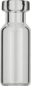 Crimp neck vial, N 11, 11,6×32,0 mm, 1,5 ml, small opening, flat bottom, clear