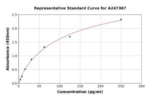 Representative standard curve for Human Anti-SARS-CoV-2 (N) IgG ELISA kit (A247367)