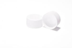 Screw cap, ND24, closed top, polypropylene, white, without septa