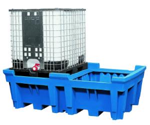 Pallets and sumps for IBC storage