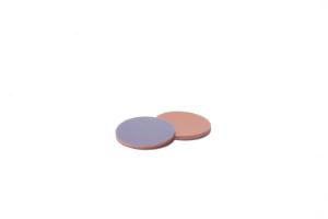 Septa, 19 mm, red butyl/grey PTFE, 1,3 mm, 50° shore A