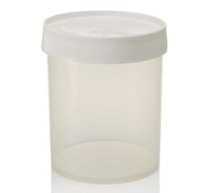 Wide-mouth straight-sided PPCO jars with closure