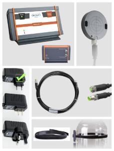 Signal box T1 - EU, with disc sensor, alarm at empty state, 3 m signal cable, 2 m hook and loop fastener for disc sensor incl. 220/230V EU-power supply