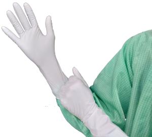 Cleanroom gloves, nitrile, sterile, ISO 5