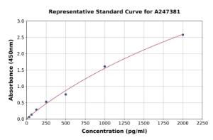 Representative standard curve for Human MAML1 ELISA kit (A247381)