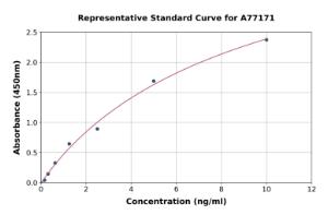 Representative standard curve for Rat PPAR gamma ELISA kit (A77171)