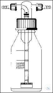 Bottle heads for gas washing bottles, Drechsel Pattern