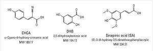 Mass spectrometry reagents, MALDI matrices, single-use