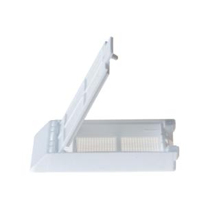 Biopsy cassettes, white, top view