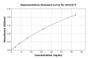 Representative standard curve for Human ROCK2 ELISA kit (A312577)