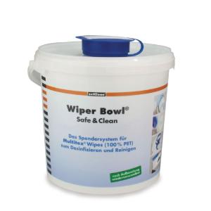 Dispenser bucket, Wiper Bowl® Safe & Clean