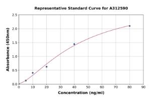 Representative standard curve for Human hnRNP L ELISA kit (A312590)