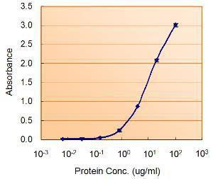 Anti-MIF Antibody (A84089) (15 µg/ml) as the reporter with the capture rabbit antibody (5 µg/ml)