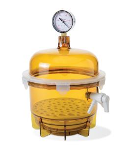 Vacuum desiccator, 6 l, amber