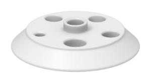 Flat flange lid, PTFE, DN 100, Type 2