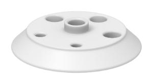 Flat flange lid, PTFE, DN 100, Type 3