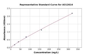 Representative standard curve for Mouse SREBP2 ELISA kit (A312614)